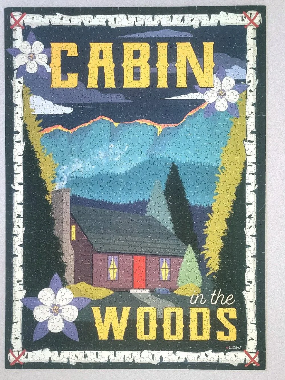 Lot of 2 1000 Piece Jigsaw Puzzles Cabin in the Woods Lighthouses Eurographics